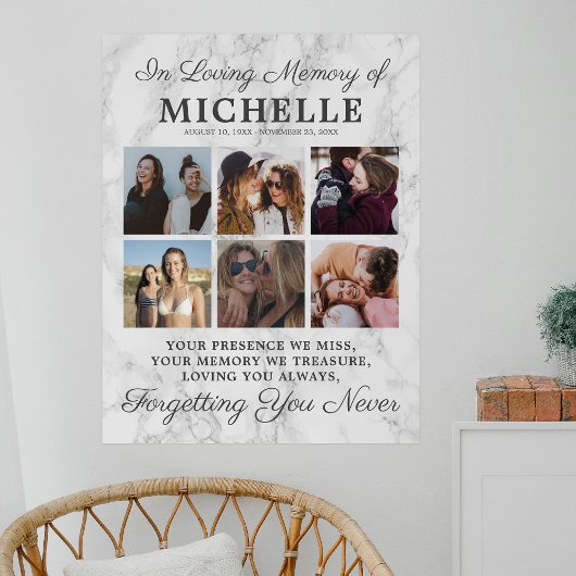 Fotoherdenking 'Ter liefdevolle herinnering' Poster