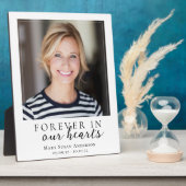 Fotoherdenking voor altijd in onze harten fotoplaat (Zijkant)
