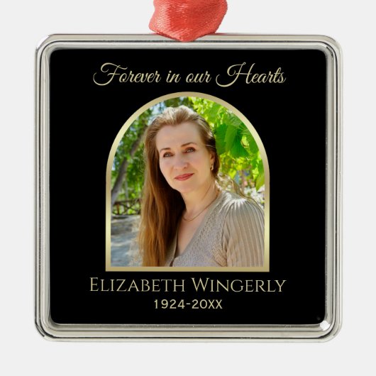 Fotoherdenkingen Keepsakes Kerstversieringen Metalen Ornament (Voorkant)