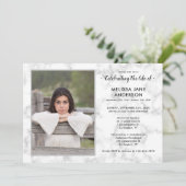 Fotoherdenkingsceremonie op maat van het leven beg kaart (Staand voorkant)