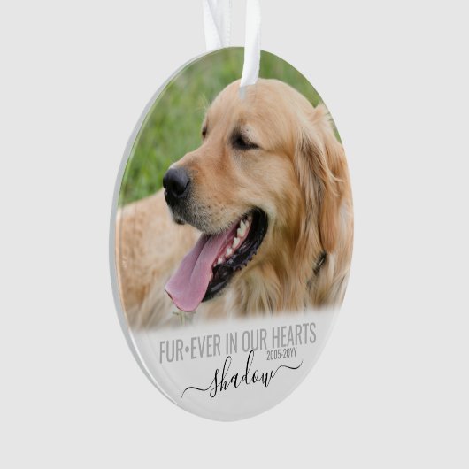 Fotoherdenkingsdag in ons hart ornament (voorkant)