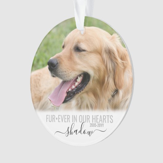 Fotoherdenkingsdag in ons hart ornament (voorkant)