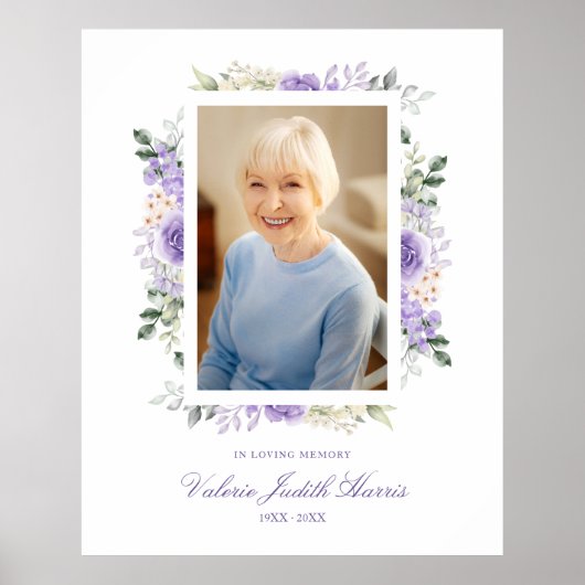 Fotoherdenkingsdienst Beste Paarse Shades Poster (Voorkant)