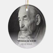 Fotoherdenkingskerstboom Keramisch Ornament (Links)