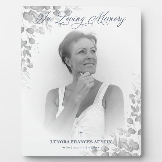 Fotoherdenkingsservice Beste mensen in zwart-wit Fotoplaat (Voorkant)