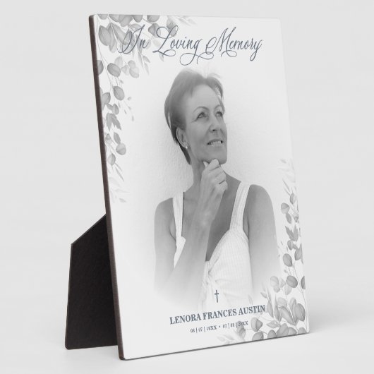 Fotoherdenkingsservice Beste mensen in zwart-wit Fotoplaat (Zijkant)