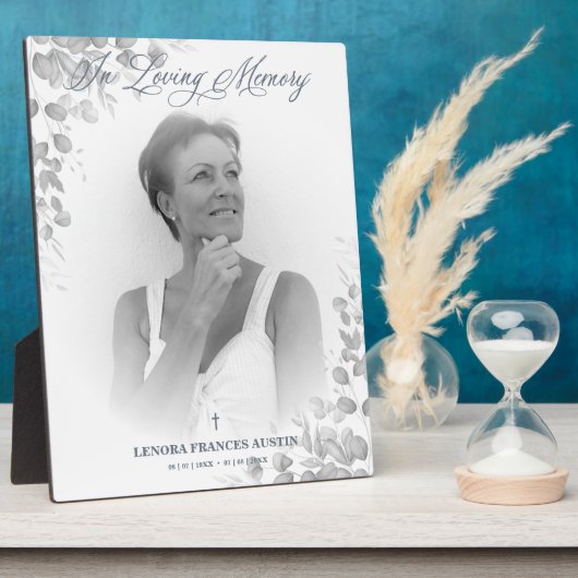 Fotoherdenkingsservice Beste mensen in zwart-wit Fotoplaat (Zijkant)