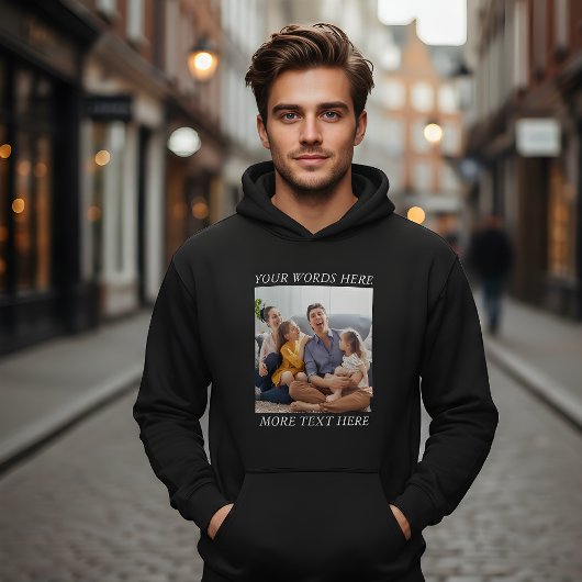 Fotoherinnering Custom Hoodie met uw tekst