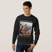 Fotoherinnering Custom Sweatshirt met uw tekst (Voorkant volledig)