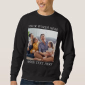 Fotoherinnering Custom Sweatshirt met uw tekst (Voorkant)