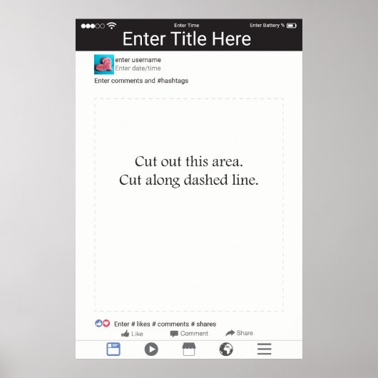 Fotohokje Accessoire Frame Social Media Ontwerp Poster (Voorkant)