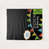 Fotohokje achtergrond eerste schooldag wandkleed (Voorkant (horizontaal))