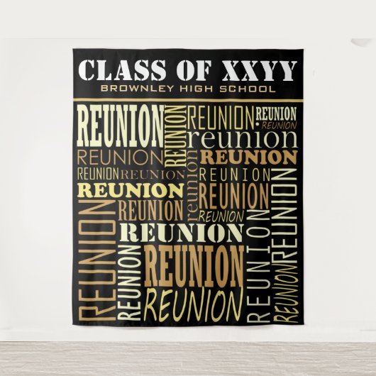 Fotohokje achtergrond voor reünie wandkleed (Voorkant)