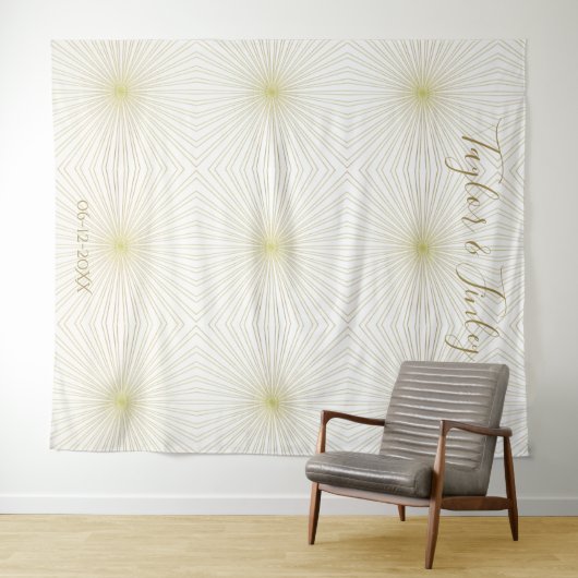 Fotohokje achtergrond wit goud deco licht wandkleed (In Situ (horizontaal))