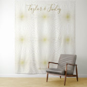 Fotohokje achtergrond wit goud deco licht wandkleed (In situ)