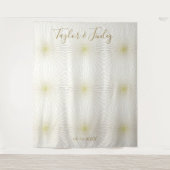 Fotohokje achtergrond wit goud deco licht wandkleed (Voorkant)