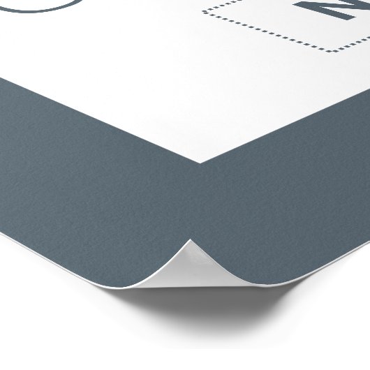 Fotohokje Bebording (40x40) Poster (Hoek)