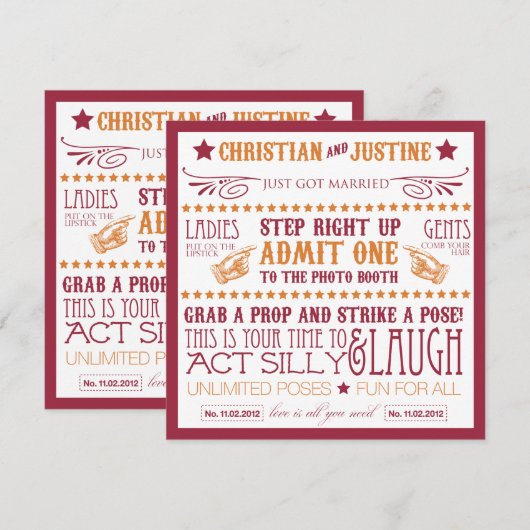 Fotohokje Bebording Kaart (Voorkant / Achterkant)