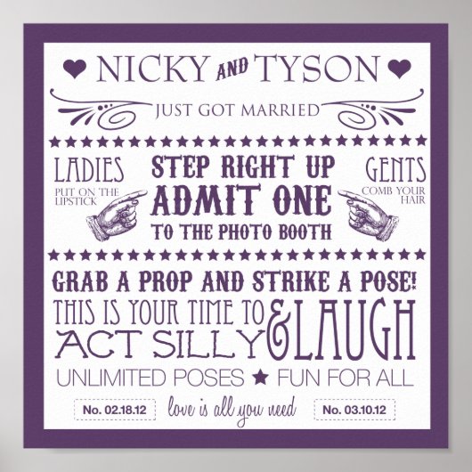 Fotohokje Bebording Poster (Voorkant)