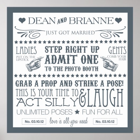 Fotohokje Bord (40x40) Poster (Voorkant)