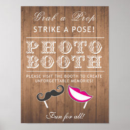 Fotohokje bord - pak een grap prop Huwelijk bord Poster