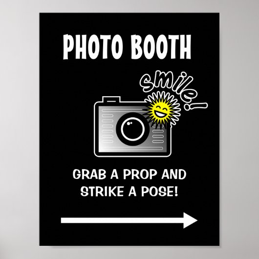 Fotohokje bord poster voor trouwen of verjaardag (Voorkant)