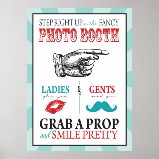 Fotohokje Bord voor Carnaval Circus Verjaardag R Poster (Voorkant)