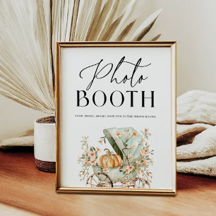 Fotohokje Fall Kleine Pompoen Baby Shower Poster