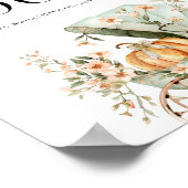 Fotohokje Fall Little Pumpkin Baby Shower Poster (Hoek)