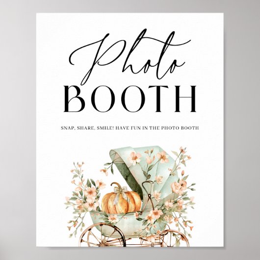 Fotohokje Fall Little Pumpkin Baby Shower Poster (Voorkant)