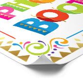 FOTOHOKJE Fiesta-feestbordafdruk Poster (Hoek)