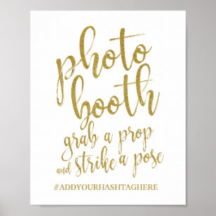 Fotohokje Goud Glitter 8x10 Trouwbord Poster