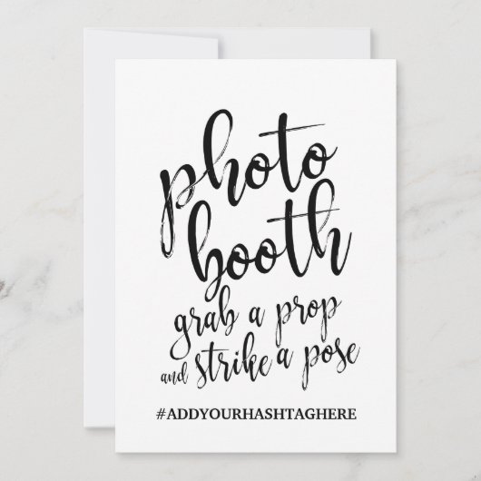 Fotohokje Hashtag Betaalbaar Bord Kaart (Voorkant)