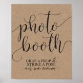 Fotohokje Huwelijk Bord- Pak een Prop en Sla een H Poster (Voorkant)