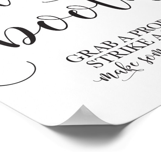 Fotohokje Huwelijk Bord- Pak een Requisite Sla een Poster (Hoek)