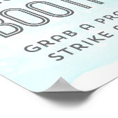 Fotohokje Huwelijk Bord Sky Blue Waterverf Poster (Hoek)