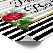 Fotohokje Huwelijksbord Rode Roos poster (Hoek)