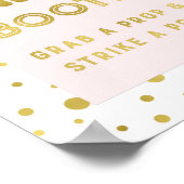 Fotohokje Huwelijksbord Roze Goud Confetti Poster (Hoek)