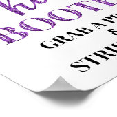 Fotohokje Huwelijksbord Zwart Paarse Confetti Poster (Hoek)