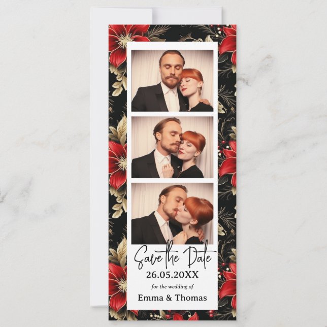 Fotohokje Kerst Huwelijk Save The Date (Voorkant)
