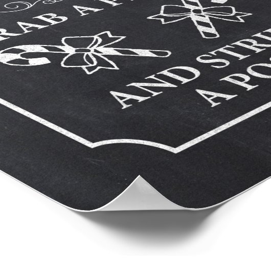 Fotohokje Kerst Winter Krijtbord Bord Poster (Hoek)