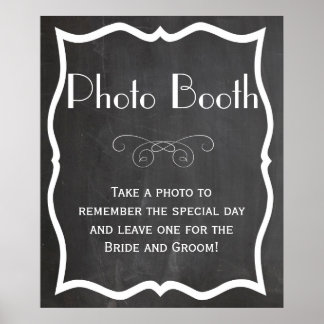 Fotohokje Krijtbord Huwelijksbord Poster