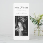 Fotohokje Old Money Bruiloft Save The Date (Staand voorkant)