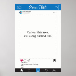 Fotohokje Prop Frame Poster Blauw Zwart