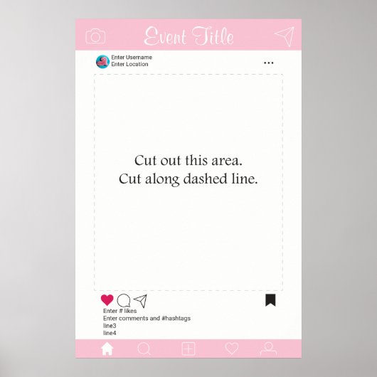 Fotohokje Prop Frame Poster Social Media Design (Voorkant)