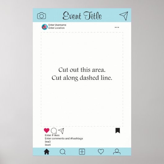 Fotohokje Prop Frame Poster Social Media Design (Voorkant)