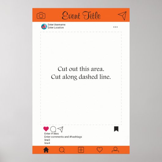 Fotohokje Prop Frame Poster Social Media Ontwerp (Voorkant)