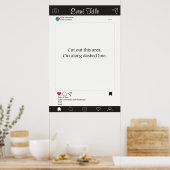 Fotohokje Prop Frame Poster Zwart en Wit (Keuken)