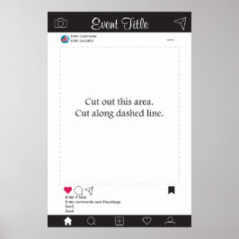 Fotohokje Prop Frame Poster Zwart en Wit