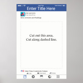 Fotohokje Prop Frame Social Media Design Poster
